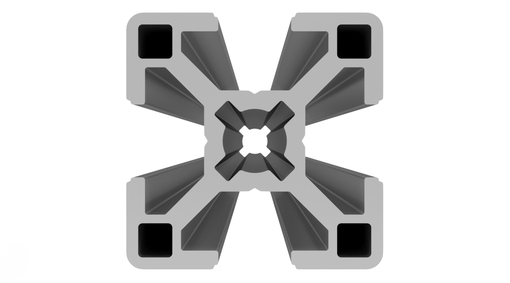 PROFILE - TP30 - 30 X 30 - 4 X M6 SLOTS (8MM) - 1 X M8 BORE